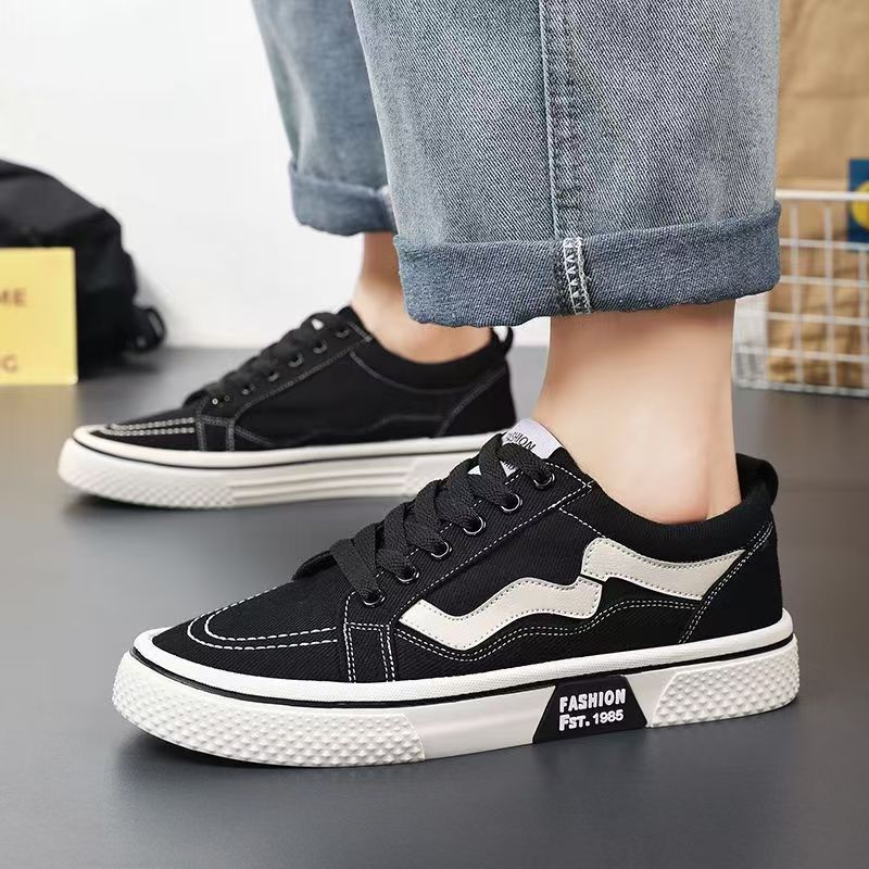 Men's canvas shoes 2025 new winter anti-slip athletic sneakers summer breathable red versatile casual men's shoes
