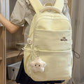 New large capacity butter casual backpack for students (middle & high school), korean style double shoulder bag, travel & street style bookbag