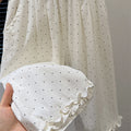 Summernew arrivalgirlpure cotton polka dot lace casual pants k-stylefashionpantskids pants children's clothing trendy