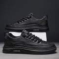 Spring men's shoes 2025 new spring and autumn sports casual leather shoes men's board shoes black non-slip waterproof chef labor protection