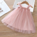 Girls' dress new arrival  summer super fairy princess dress cross-border hot seller star mesh children's dress