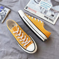 Classic 1970s low-top canvas shoes - unisex retro oiled veneer shoes - korean style student canvas sneakers for men and women
