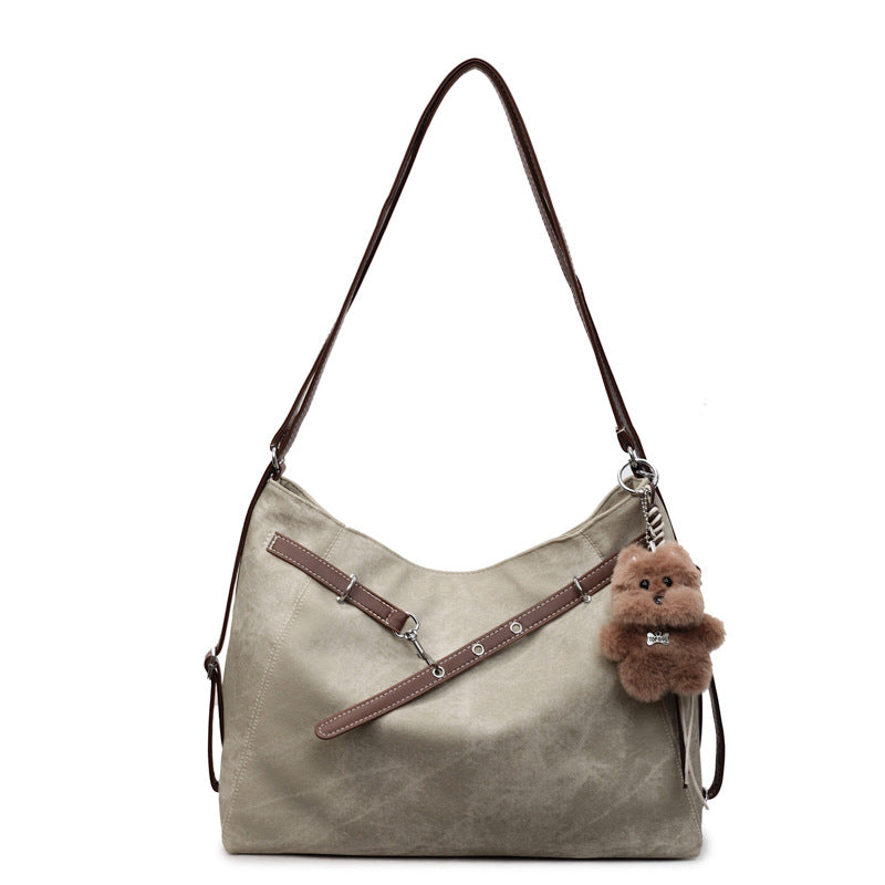 2025 new autumn/winter large capacity shoulder bag, crossbody, casual tote bag - niche design, high quality, versatile backpack