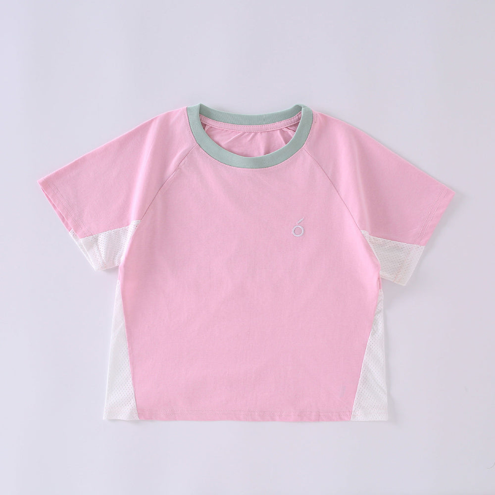 【summer new arrivals】 summer collection: color block mesh t-shirt - stylish, breathable, and comfortable short sleeve tee for boys and girls (s005)