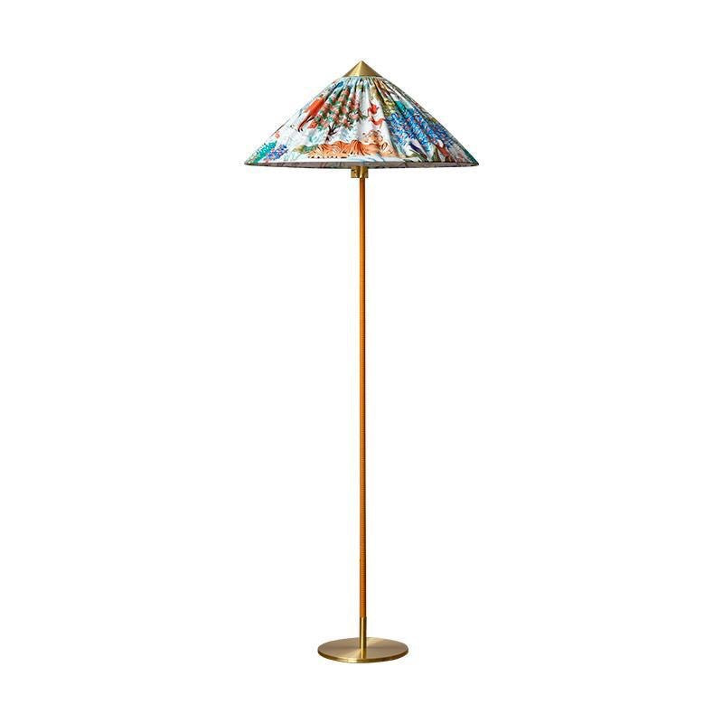 Wabi-sabi style 2025 chinese hat floor lamp, vintage danish living room sofa, designer rattan b&b hotel lamp