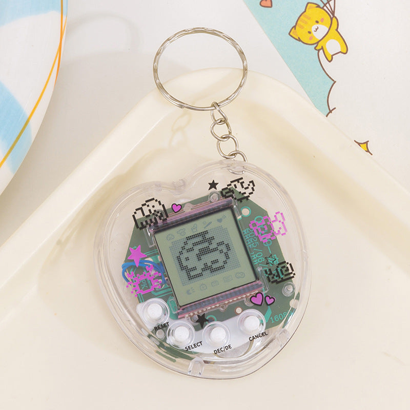 hot-selling love pet machine kids game toys virtual pet keychain small gift pendant