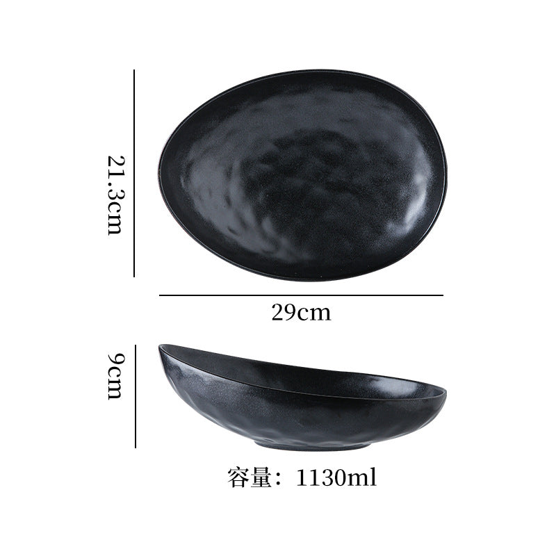 Japanese retro stoneware ceramic tableware restaurant hotel business dessert bowl soup bowl pasta bowl good-looking kiln bowl