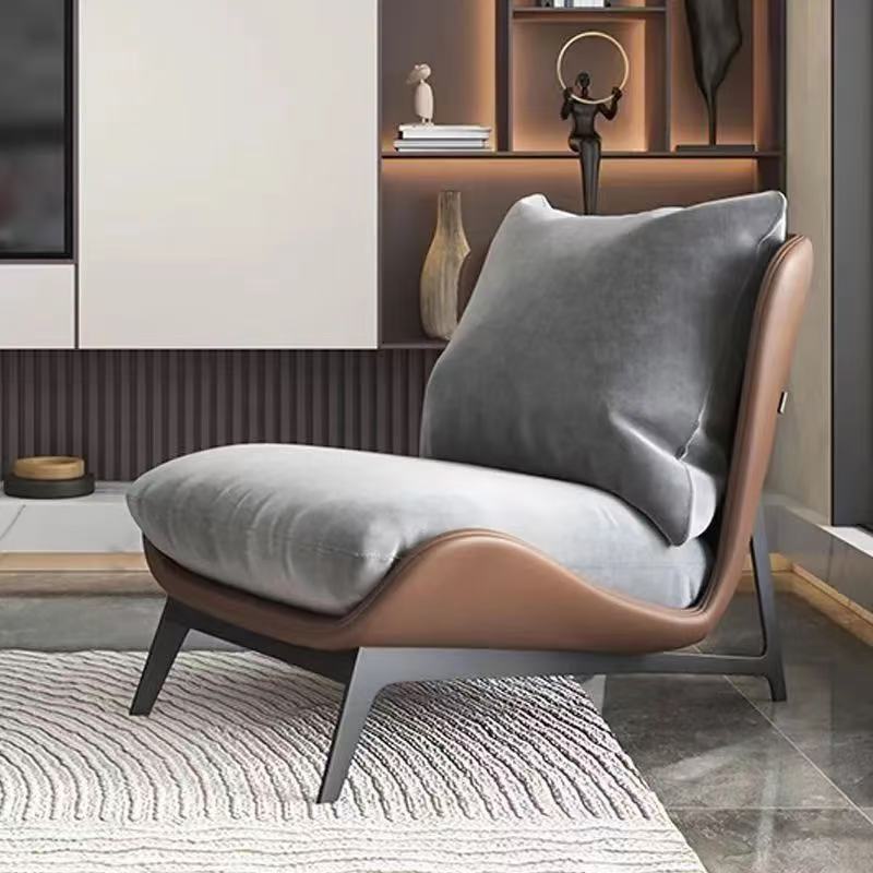 Scandinavian single sofa casualclassy balcony casual sofa chair can sit and lie down bedroom living room lazy sofa chair