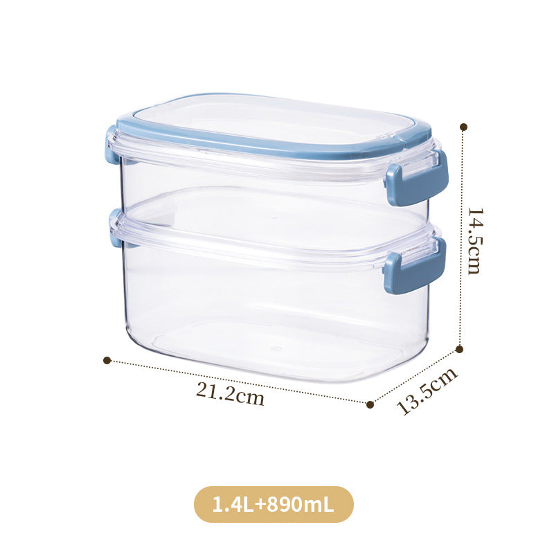 Portable portable sealed chilled box can be stacked with sealed buckle lunch box dormitory office worker food fresh-keeping box