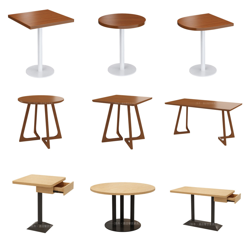 Customized Bar Clear Bar Cafe Milk Tea Shop Restaurant Tables and Chairs Negotiate Leisure Area Tables Hot Pot Barbecue Shop Tables