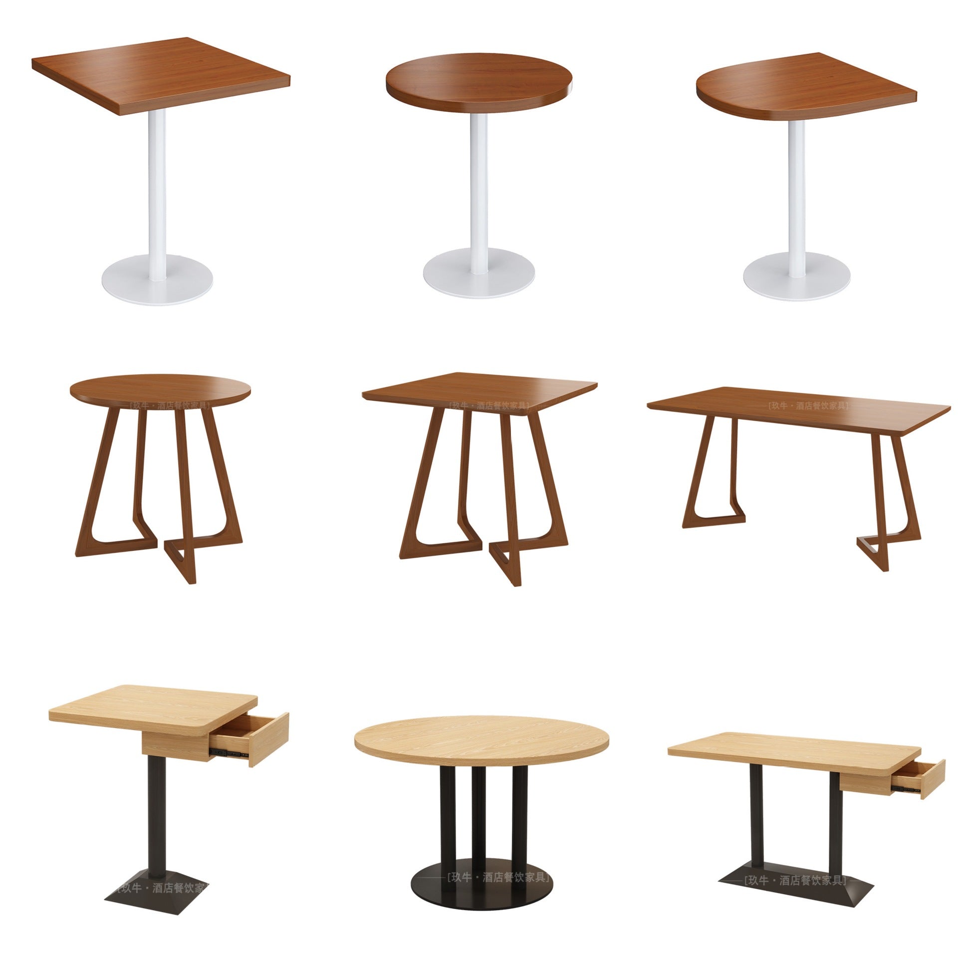 Customized Bar Clear Bar Cafe Milk Tea Shop Restaurant Tables and Chairs Negotiate Leisure Area Tables Hot Pot Barbecue Shop Tables