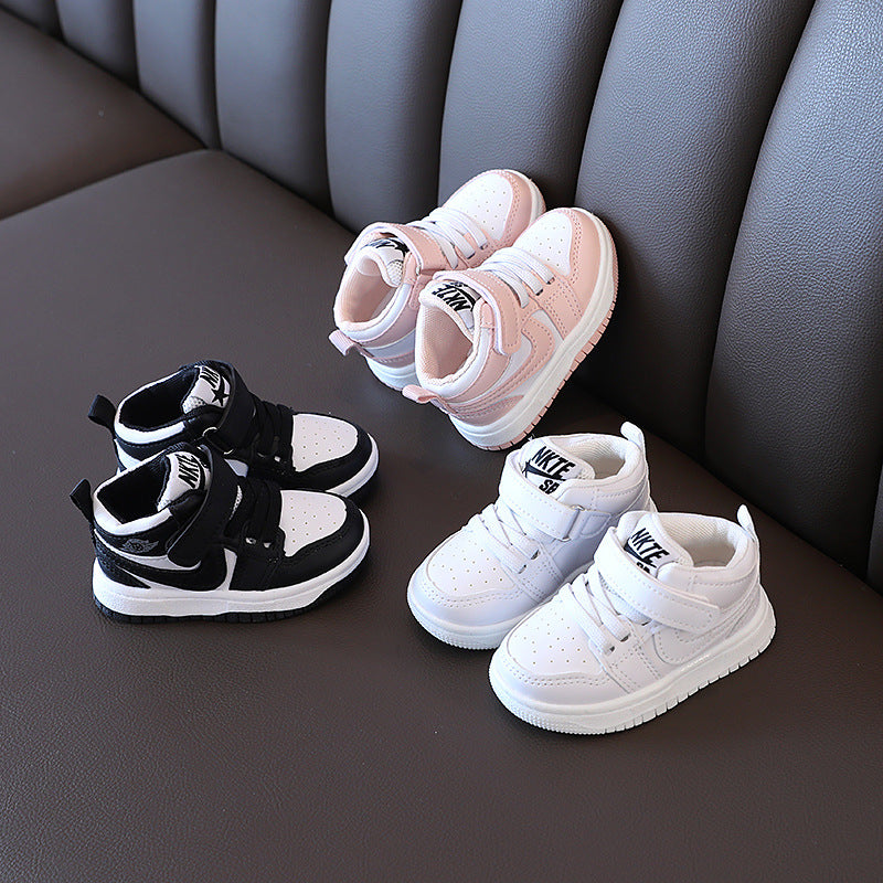 Boys' mid-top sneakers,  spring/autumn new collection, kids' casual shoes, toddler & baby sneakers, girls' shoes, white sneakers