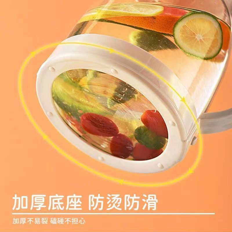 Large-capacity cold water kettle glass high temperature resistant cold boiled water cup teapot suitfor home juice kettle explosion-proof cold water kettle