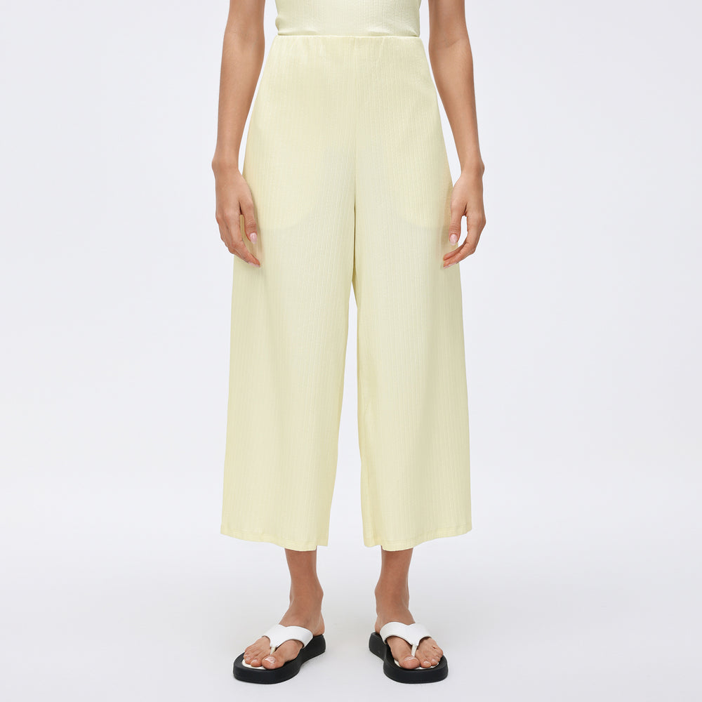 Women's casual activewear set: round neck sleeveless sports tank top & loose fit wide leg pants - perfect for tennis, yoga & more!