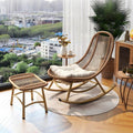 Rocking chair recliner adult garden balcony home leisure chair rattan chair outdoor patio chair lazy rocking chair adult