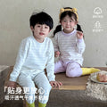Kids autumn clothes and long trousersfall and winter comfortable velvet cotton baby intimatessuitthickenedheattech boys and girls pajamas cotton sweater