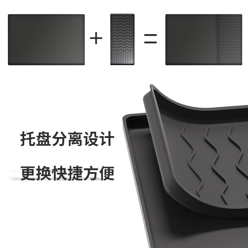 popular coffee machine silicone pad bar drain pad split silicone tray protective pad dining table insulation pad