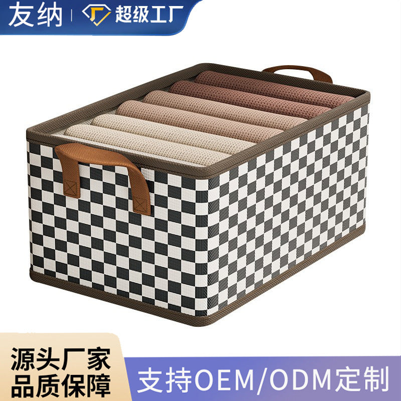 Clothes, pants storage, household drawer-type wardrobe, clothing fabric layering artifact, folding storage basket, finishing box