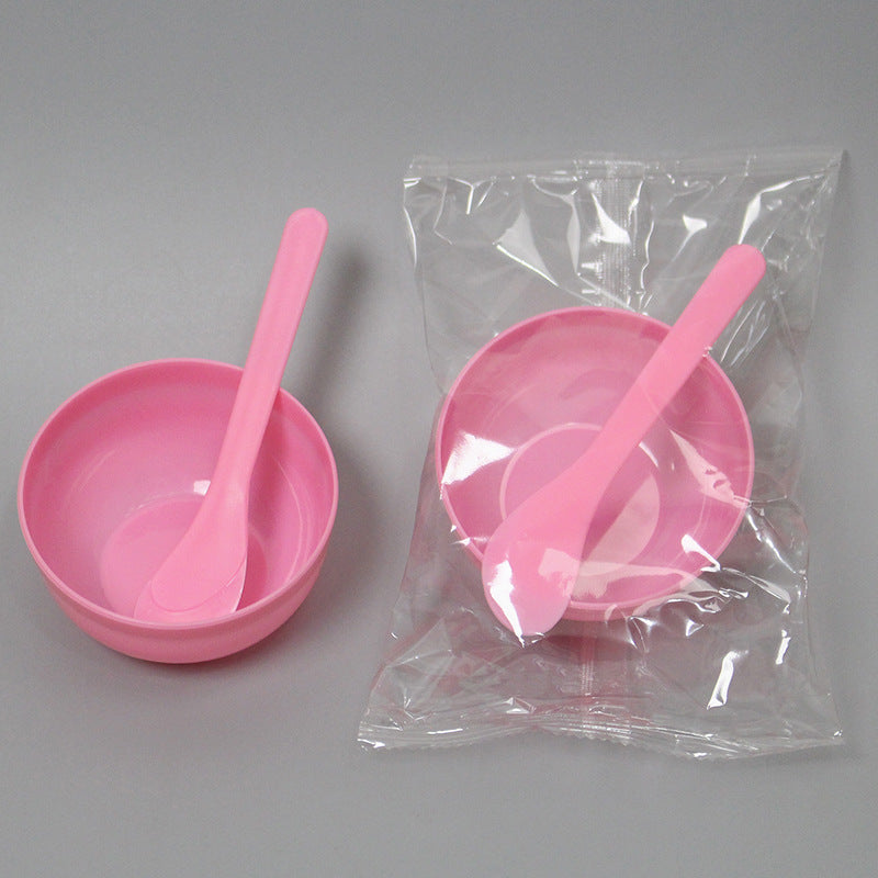 Beauty mask tool set - 2 piece individually packaged spa mask bowl and spatula set - mask spatula & plastic bowl