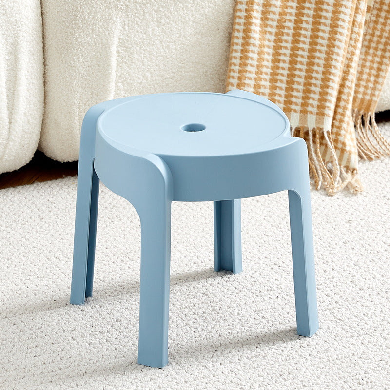 Plastic stool thickenedfor home dining table cooked rubber stool casual high stool scandinavian living room backrest square round windmill new