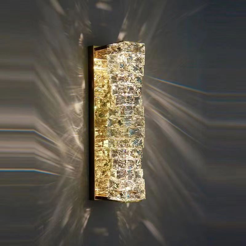 New arrivalaccessible luxury crystal wall lamp high-end modern living room tv wall corridor staircase master bedroom casual bedside wall lamp
