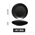 Steak plate western dinner plate creative black matte gold rim steak plate commercial ceramic tableware western dinner plate