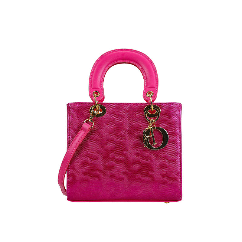 Export quality satchel bag for women 2025 spring cross-border new arrival glossy diana bag fashion shoulder crossbody bag