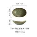 10inch clay candy bowl-grass green