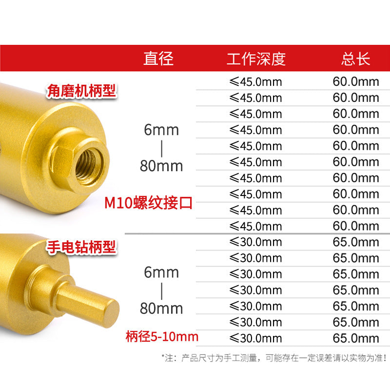 Angle grinder diamond hole opener, ceramic tile marble dry drilling bit, glass punching drill manufacturer wholesale