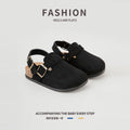 new children's birkenstock-style sandals with heel strap, european and american style, lightweight, non-slip, matching family slippers, export sizes 28-37