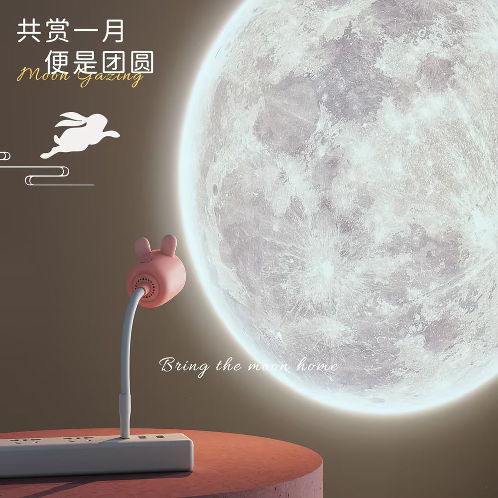 Usb smart voice-activated night light - romantic starry sky projection, plug-in creative moon lamp for bedroom bedside
