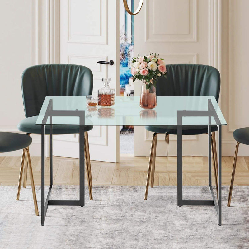 Dining tables modern casual table living room 4 people 6 people rectangular export tempered glass dining table