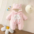 Baby girl's warm, cozy, and adorable winter romper – perfect for outings! this fleece-lined, extra-thick onesie is ideal for newborns and toddlers