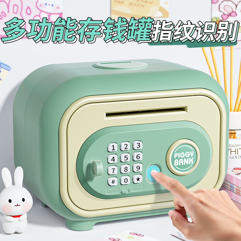 New trendy kids' piggy bank - smart fingerprint & password unlock safe - perfect birthday gift for boys & girls