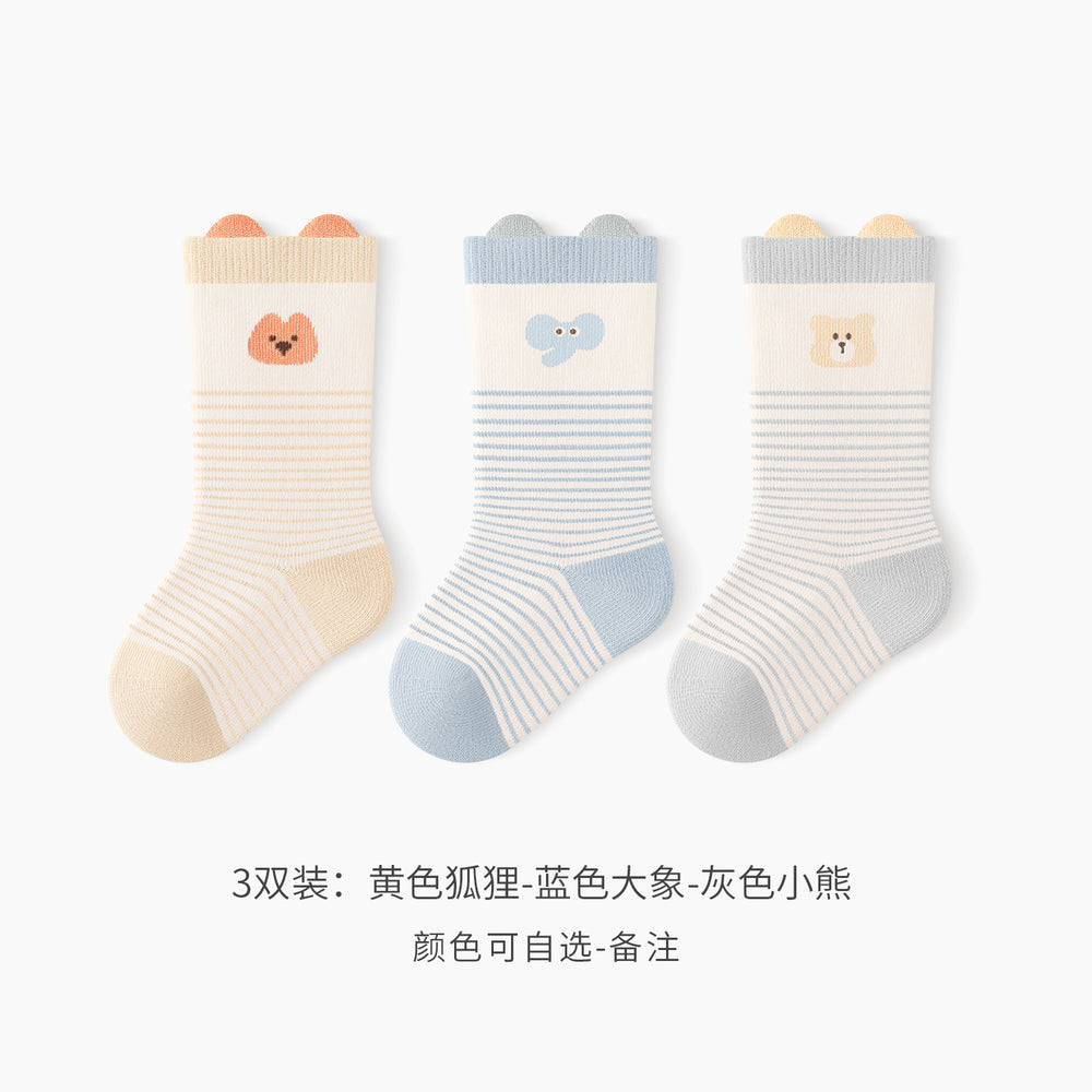 Babylon class a baby socks knee socks baby socks cute cartoon newborn large elastic non-leg socks