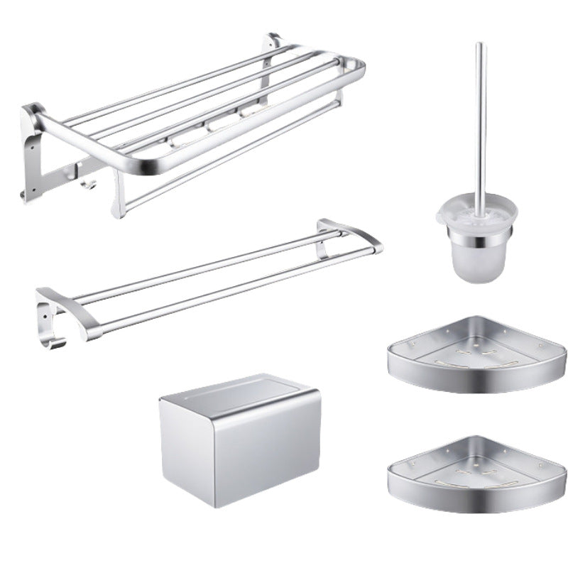 Space aluminum pendant set, bathroom thickened towel rack, bathroom wall-mounted towel rack, tissue box set.