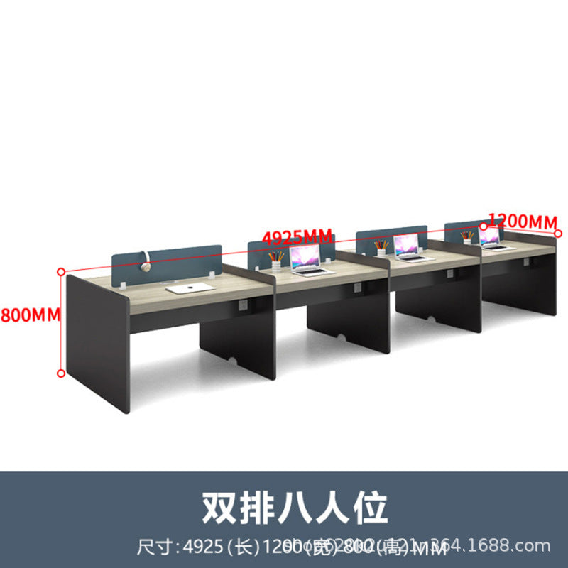 Staff screen desk casual modern office workstation table and chair combination face-to-face multi-person slot staff booth