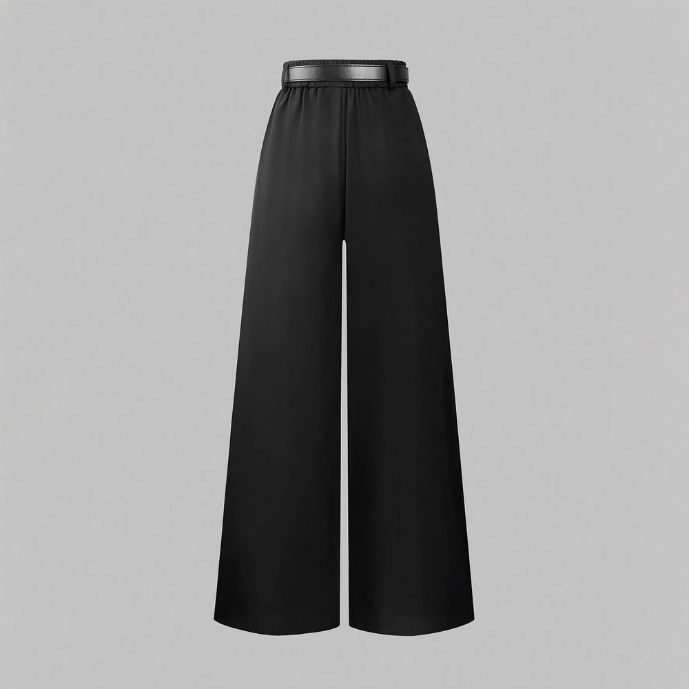 Amazon cross-border women's new high-waisted wide-leg pants: european and american style, drapey, pleated, slimming, commute-ready suit pants