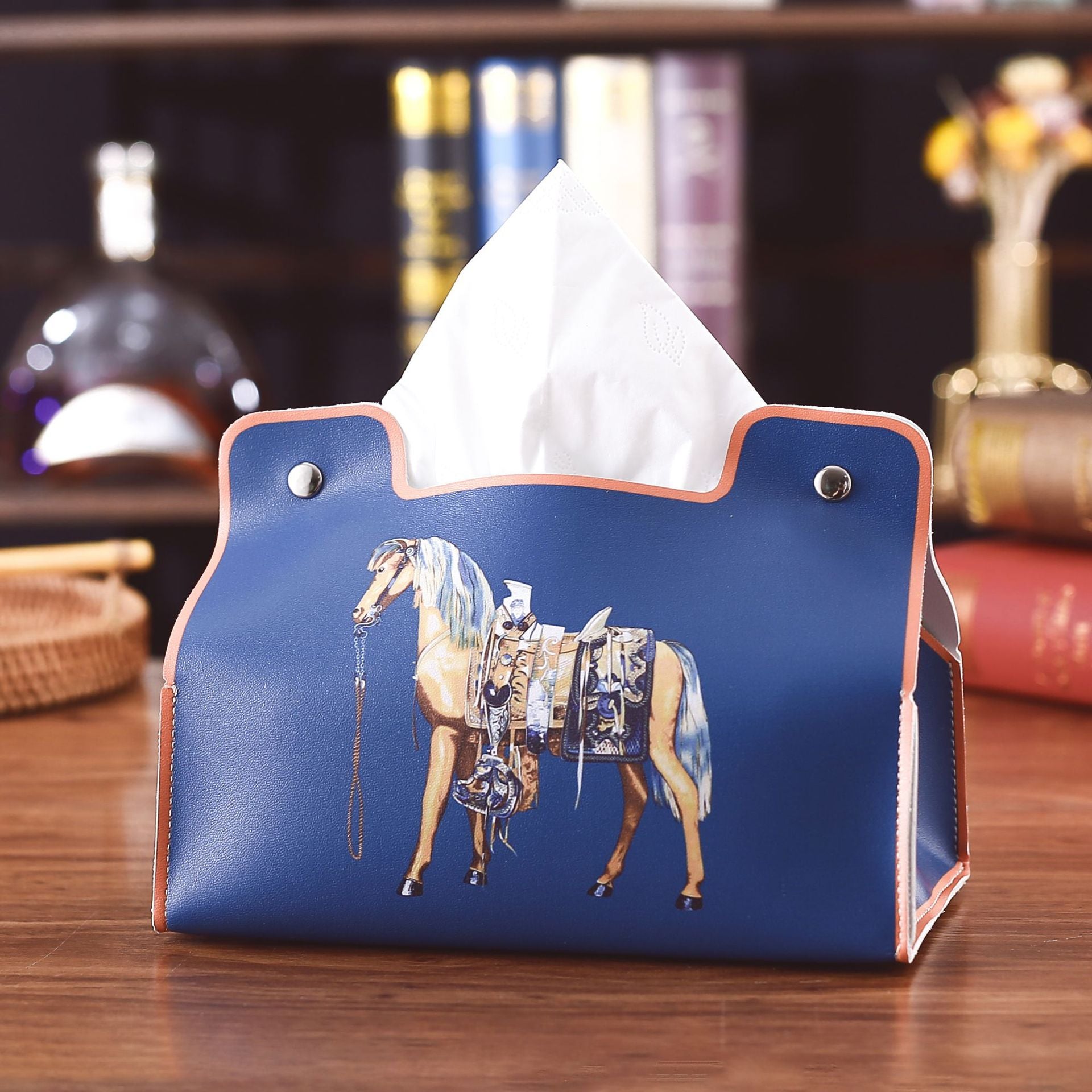 Retro Roman series furniture tissue box desktop bedroom room coffee table paper box leather car universal storage