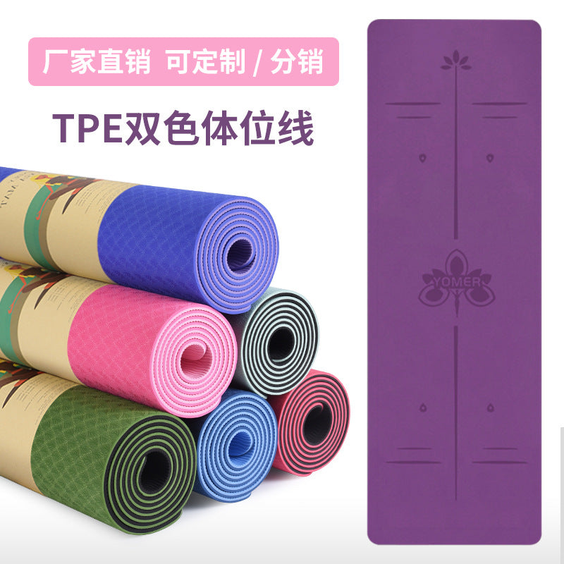 Tpe yoga mat wholesale manufacturer - extra thick, oversized sports & fitness mat - non-slip, home use, aerobics, soundproof, shock absorption