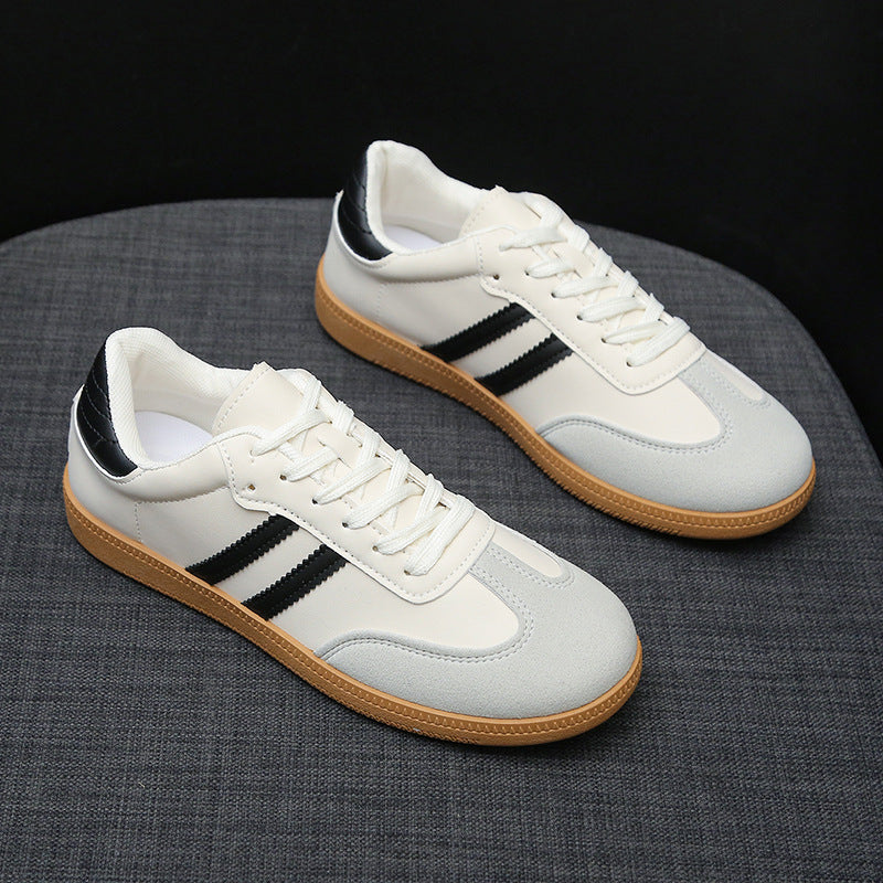 Women's german army trainers (gats) - 2026 summer new arrival: breathable white sneakers, korean style, versatile flat sole, athletic casual skate shoes, single shoes