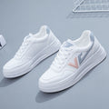 spring/autumn new arrivals: women's lightweight campus style outdoor leather white sneakers for spring/summer