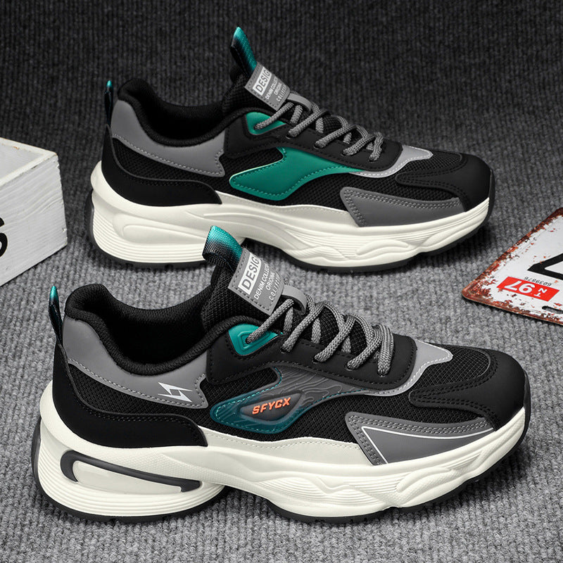 2026 spring new breathable men's shoes - odor-resistant mesh sneakers, athletic casual versatile trendy chunky sole dad shoes