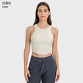 Vertical rib 2.0 new arrival quick-drying sports vest with chest pad tops sleeveless back yoga wear dss082