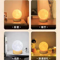Original wooden moon night light desktop bedside bedroom usb direct plug-in moon with switch small table lamp ce certification