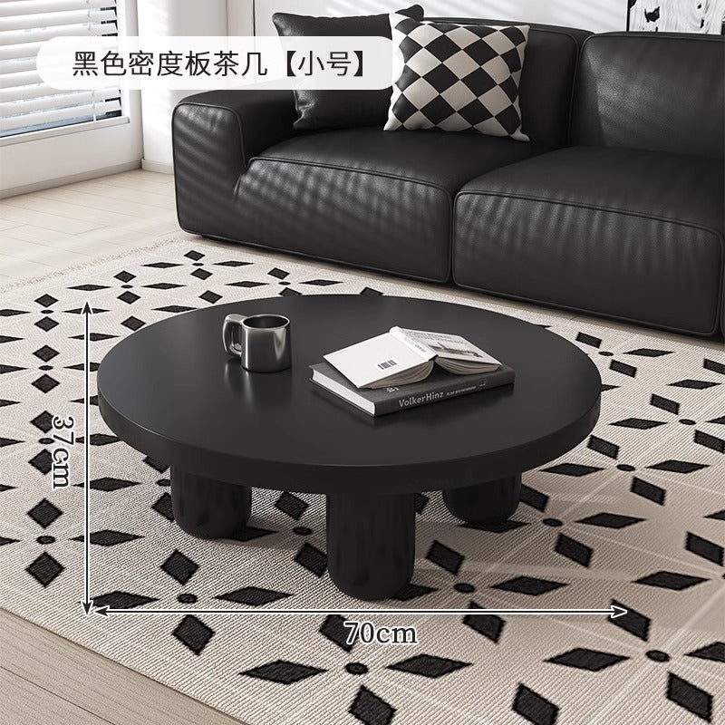 New arrivalcasual modern combination cream style round creative coffee table small ins style living room for home small table b&b