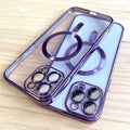 Suitable for iphone 17 electroplated magnetic cd texture lens film 16 phone case apple 15 magnetic full coverage protective case 14