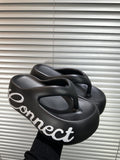 8cm popular platform flip-flops for women, new 2026 summer collection, stylish outdoor sandals