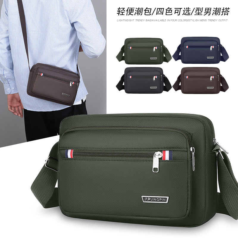 Foreign trade men's shoulder bag outdoor fashion trend messenger bag leisure business business wallet multi-layer storage bag