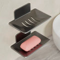 Bathroom soap dish drain space aluminum punch-free soap dish bathroom storage rack wall-mounted aluminum alloy artifact